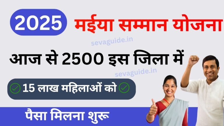 Maiya Samman Yojana 16vi Kist 2025 Update Hindi
